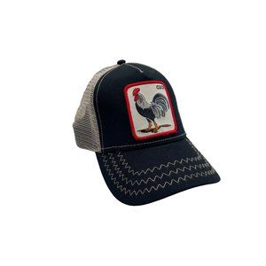 Goorin Bros Cock Trucker Hat Mesh Black Cream Snapback